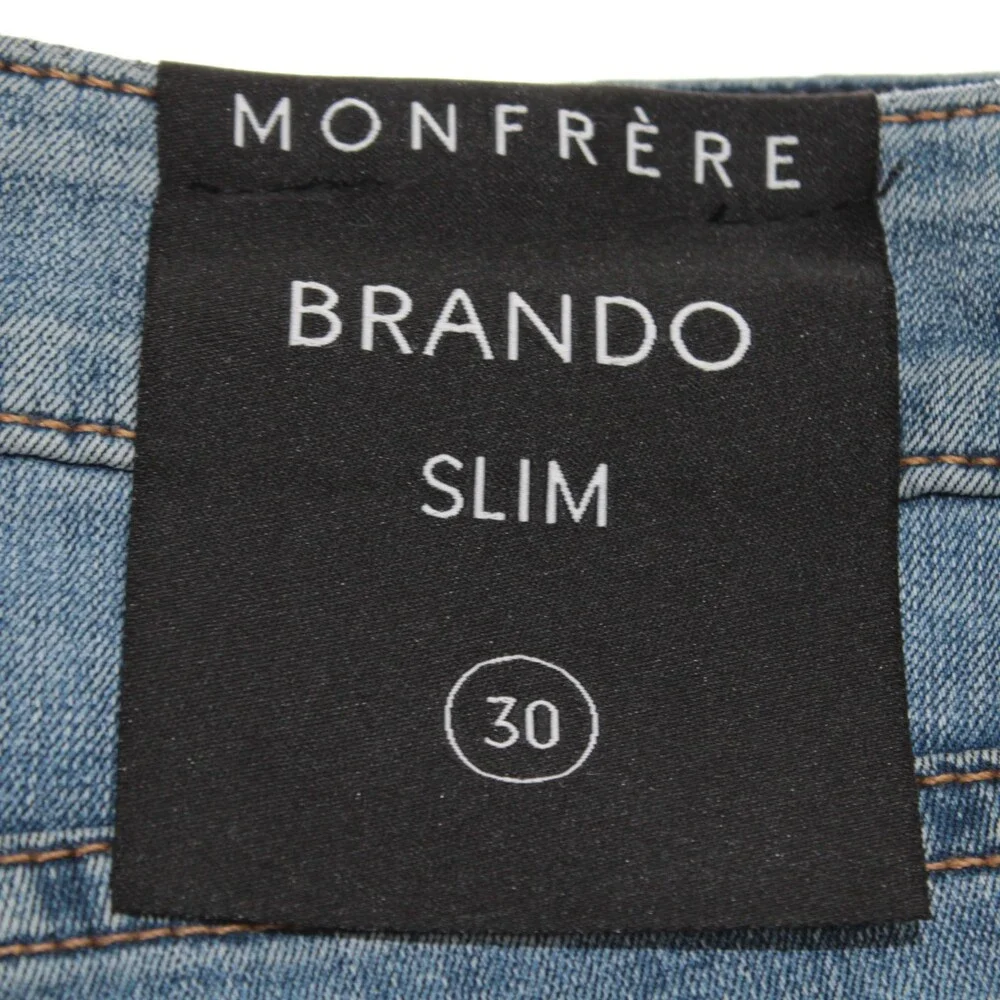 Monfrere NWT Denim Jeans Size 30 US Slim Fit Brando in Blue Cotton Blend